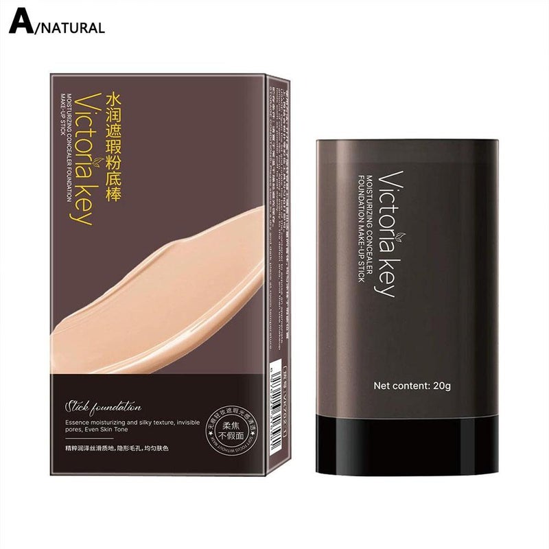 Eraser Foundation Stick - Brightens, Long-lasting, Non-slipping, Conceals, Natural Nude Makeup Foundation Stick 20g